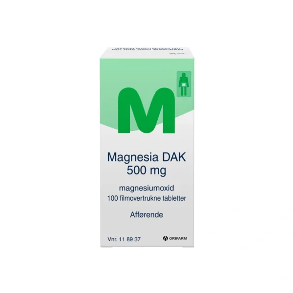 Magnesia tabletter 500 mg - 100 stk