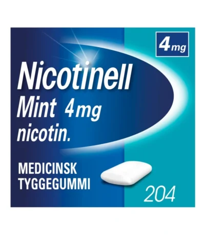 Nicotinell Mint 4 mg tyggegummi - 204 stk