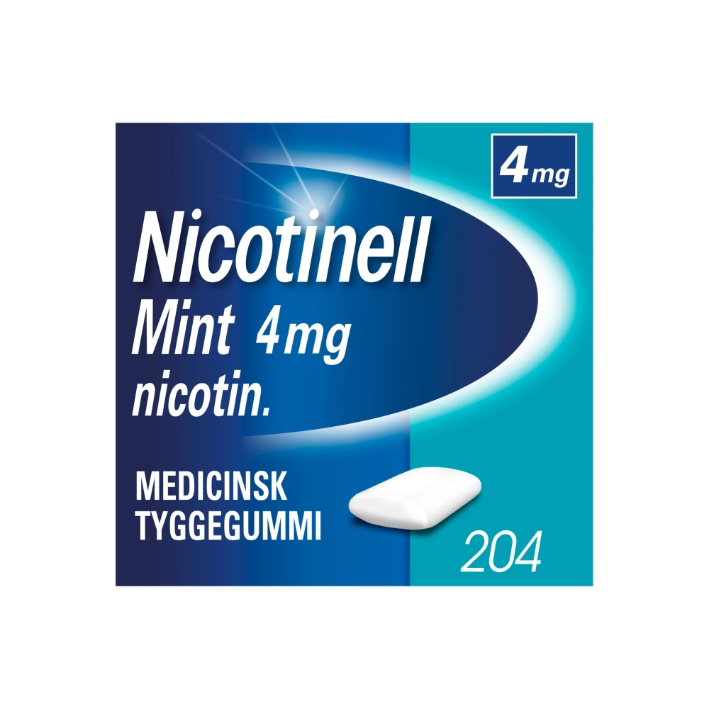 Nicotinell Mint 4 mg tyggegummi - 204 stk