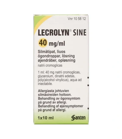 Lecrolyn Sine Øjendråber 40 mg/ml - 10 ml