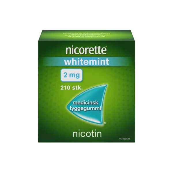 Nicorette Whitemint 2 mg tyggegummi - 210 stk