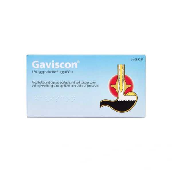 Gaviscon tyggetabletter - 120 stk