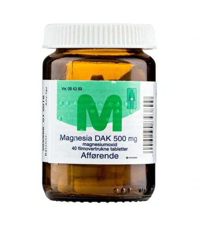 Magnesia tabletter 500 mg - 40 stk