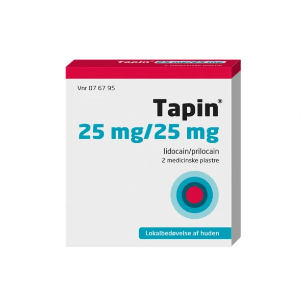 Tapin Medicinske plastre 25+25 mg - 2 stk