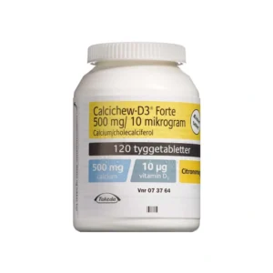 Takeda pharma a/s Calcichew-D3 Forte 500 mg+10 mikrogram – 120 stk Tyggetabletter