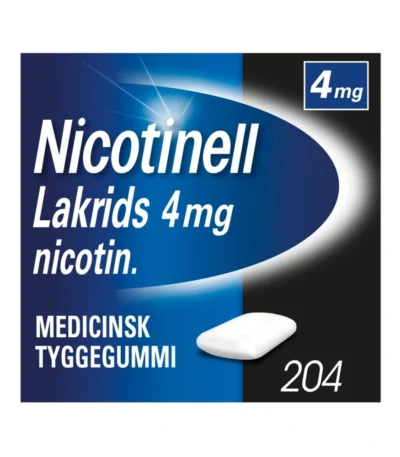 Nicotinell Lakrids 4 mg tyggegummi - 204 stk