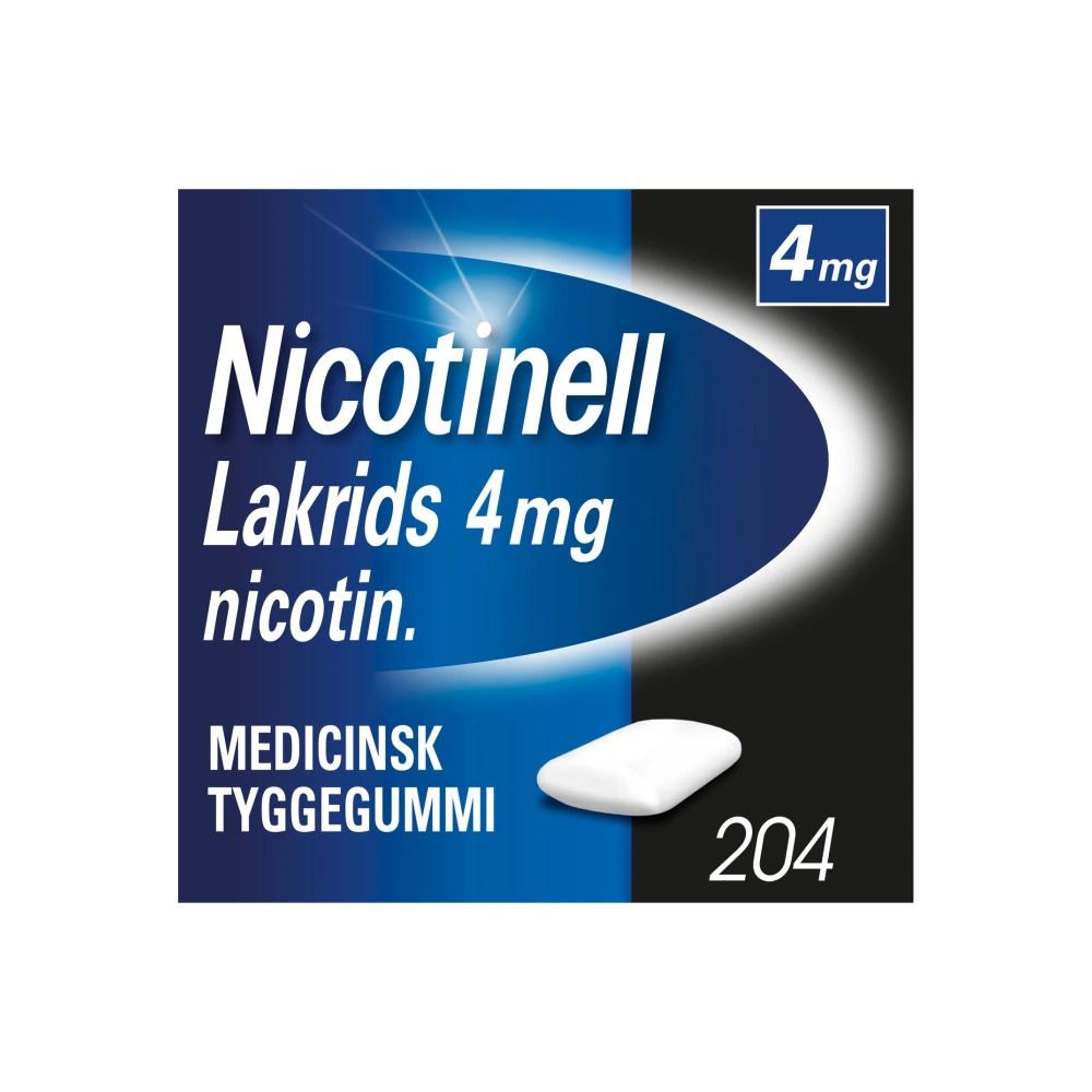 Nicotinell Lakrids 4 mg tyggegummi - 204 stk
