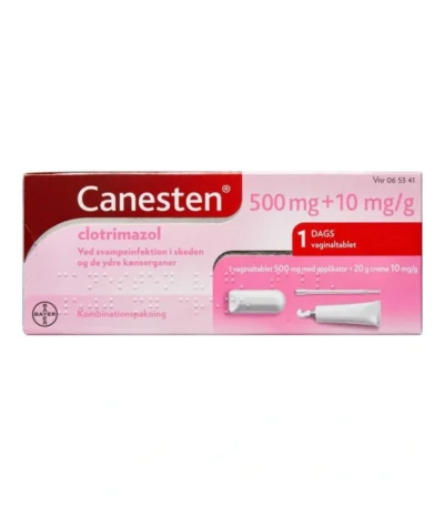 Canesten Vaginaltablet & Creme 500 mg + 10 mg - 1 pakning