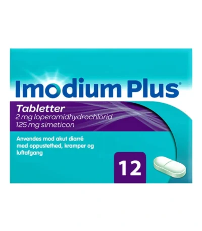 Imodium Plus 2 mg + 125 mg - 12 stk