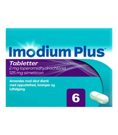 Imodium Plus 2 mg + 125 mg - 6 stk