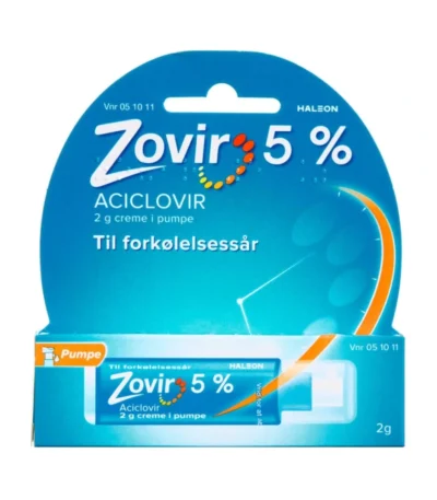 Zovir Forkølelsessår Creme m. Pumpe 50 mg/g - 2 g