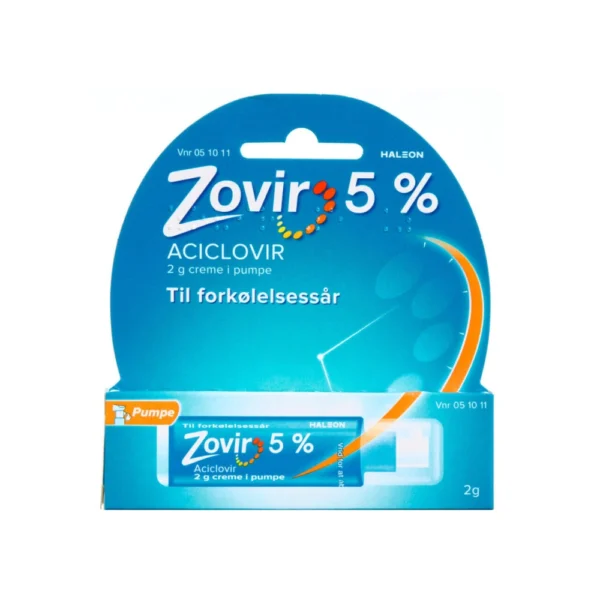 Zovir Forkølelsessår Creme m. Pumpe 50 mg/g - 2 g