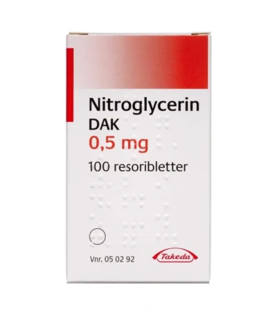 Nitroglycerin DAK Resoribletter 0,5 mg - 100 stk