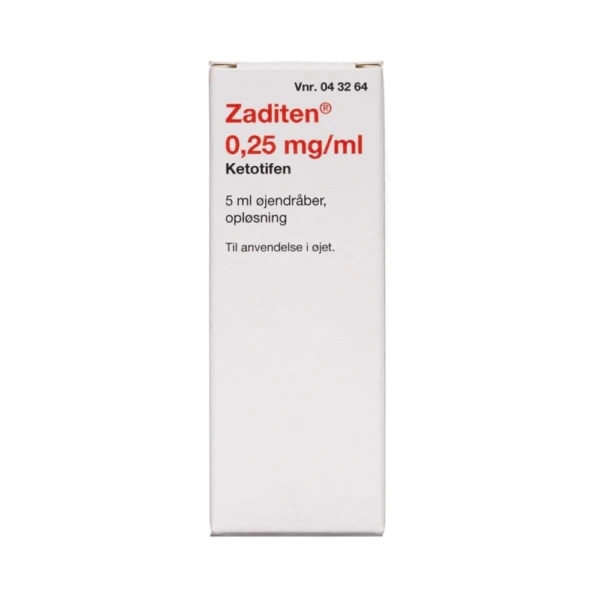 2care4 Zaditen Øjendråber 0,25 mg/ml - 5 ml
