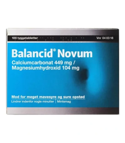 Balancid Novum 449+104 mg – 100 Tyggetabletter