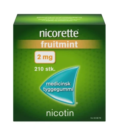 Nicorette Fruitmint 2 mg tyggegummi - 210 stk
