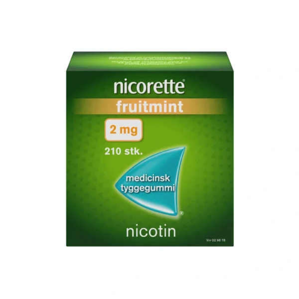 Nicorette Fruitmint 2 mg tyggegummi - 210 stk