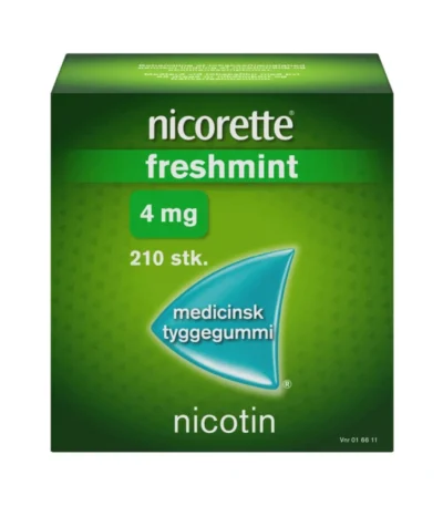 Nicorette Freshmint 4 mg tyggegummi - 210 stk