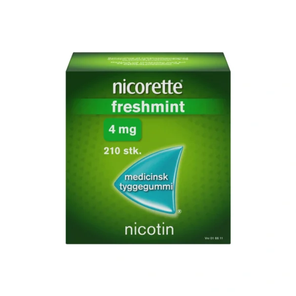 Nicorette Freshmint 4 mg tyggegummi - 210 stk