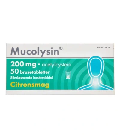 Mucolysin 200 mg Citron - 50 brusetabletter