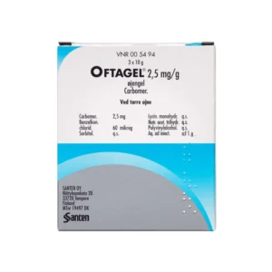 Santen oy Oftagel 2,5 mg/g – 30 g Øjengel