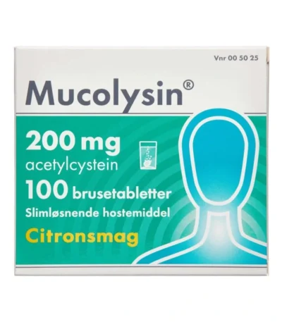 Mucolysin 200 mg Citron - 100 brusetabletter