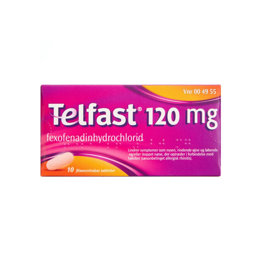 Telfast 120 mg - 10 stk