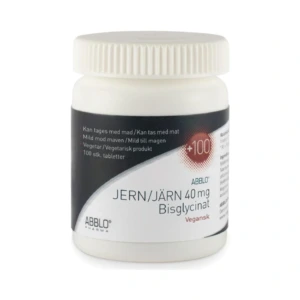 Abblo Jern 40 Mg Bisglycinat – 100 stk