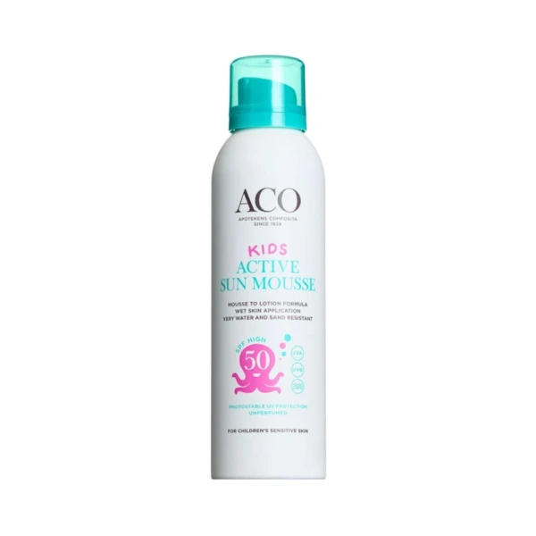 ACO Sun Kids Active Mousse SPF 50 Up – 150 ml