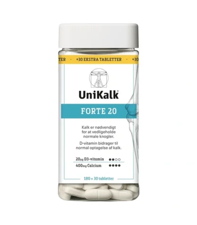 Unikalk Forte 20 – 210 stk