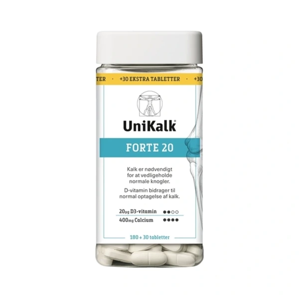 Unikalk Forte 20 – 210 stk