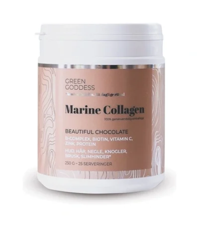 Green Goddess Collagen Chocolate inkl. B-complex, C-vitamin og zink – 250 g