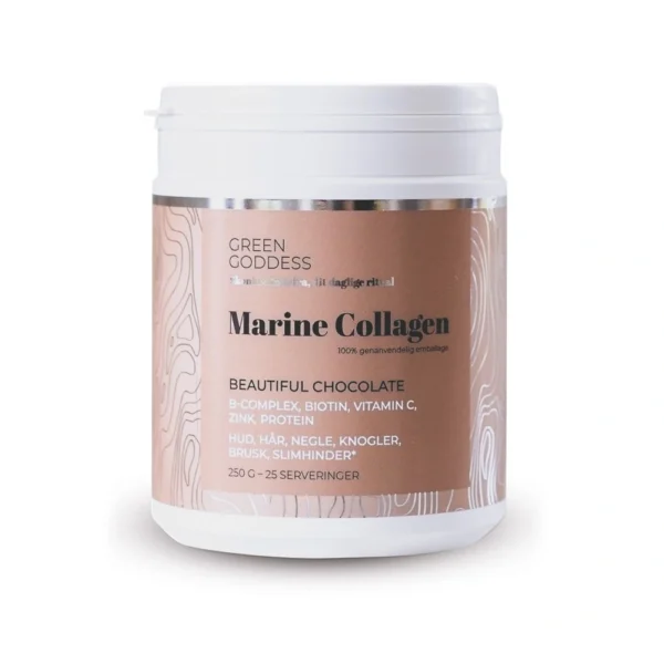 Green Goddess Collagen Chocolate inkl. B-complex, C-vitamin og zink – 250 g