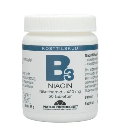 Natur Drogeriet Niacin Nikotinamid (420 mg) – 50 tabl