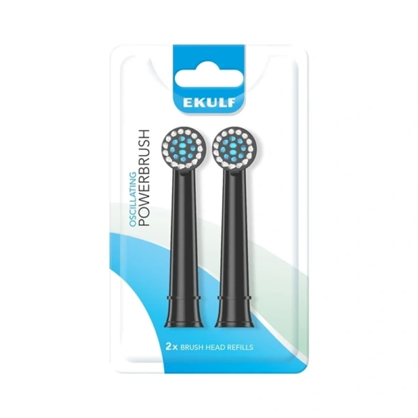 Ekulf Powerbrush Refill Sort – 2 stk