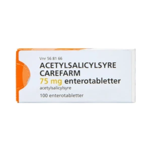 Acetylsalicylsyre Carefarm 75 mg - 100 Enterotabletter