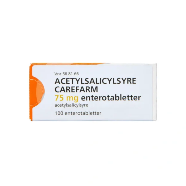Acetylsalicylsyre Carefarm 75 mg - 100 Enterotabletter