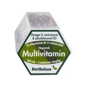 Berthelsen Vegansk Multivitamin – 180 tabl