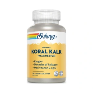Solaray Koral Kalk + Magnesium – 90 tyggetabl