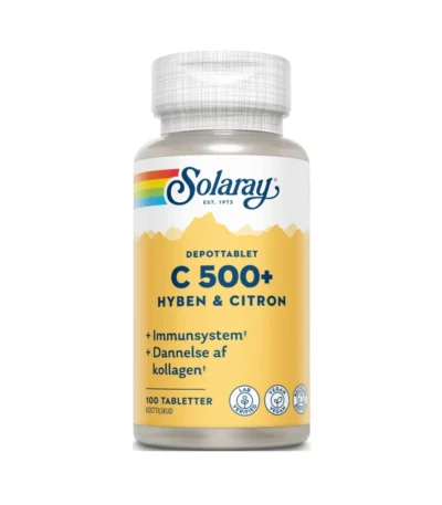 Solaray C 500+ Hyben & Citron - 100 stk