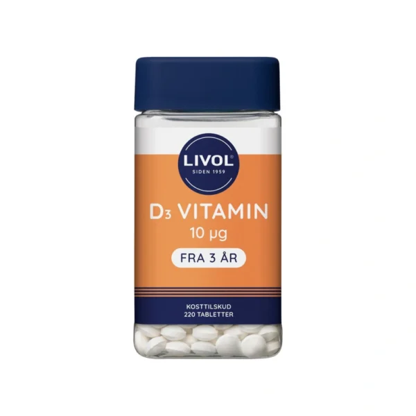 Livol D3 vitamin 10 µg – 220 tabl