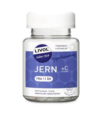 Livol Jern + C vitamin - 75 tyggetabl