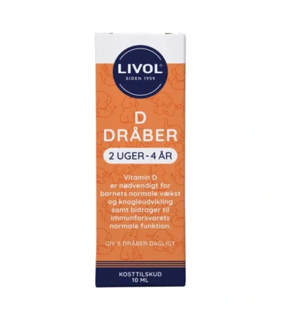 Livol D3 dråber 2 uger 4 år - 10 ml
