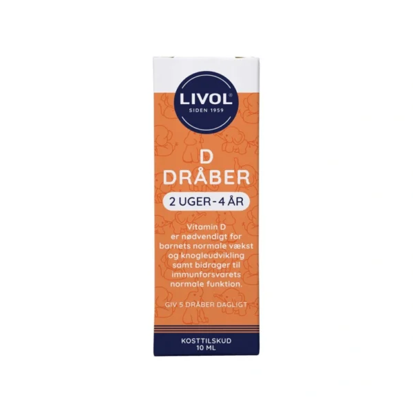 Livol D3 dråber 2 uger 4 år - 10 ml