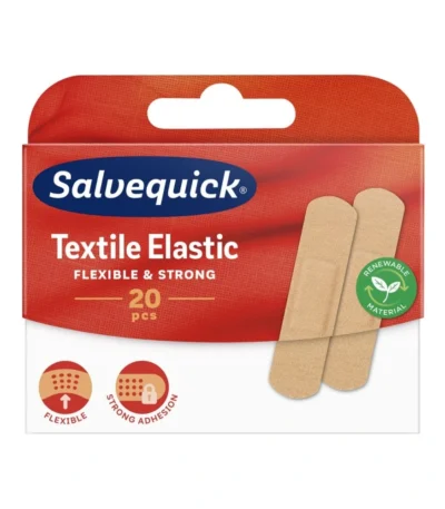 Salvequick Textile Elastic Plaster – 20 stk