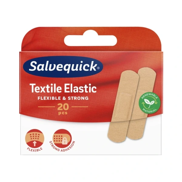 Salvequick Textile Elastic Plaster – 20 stk