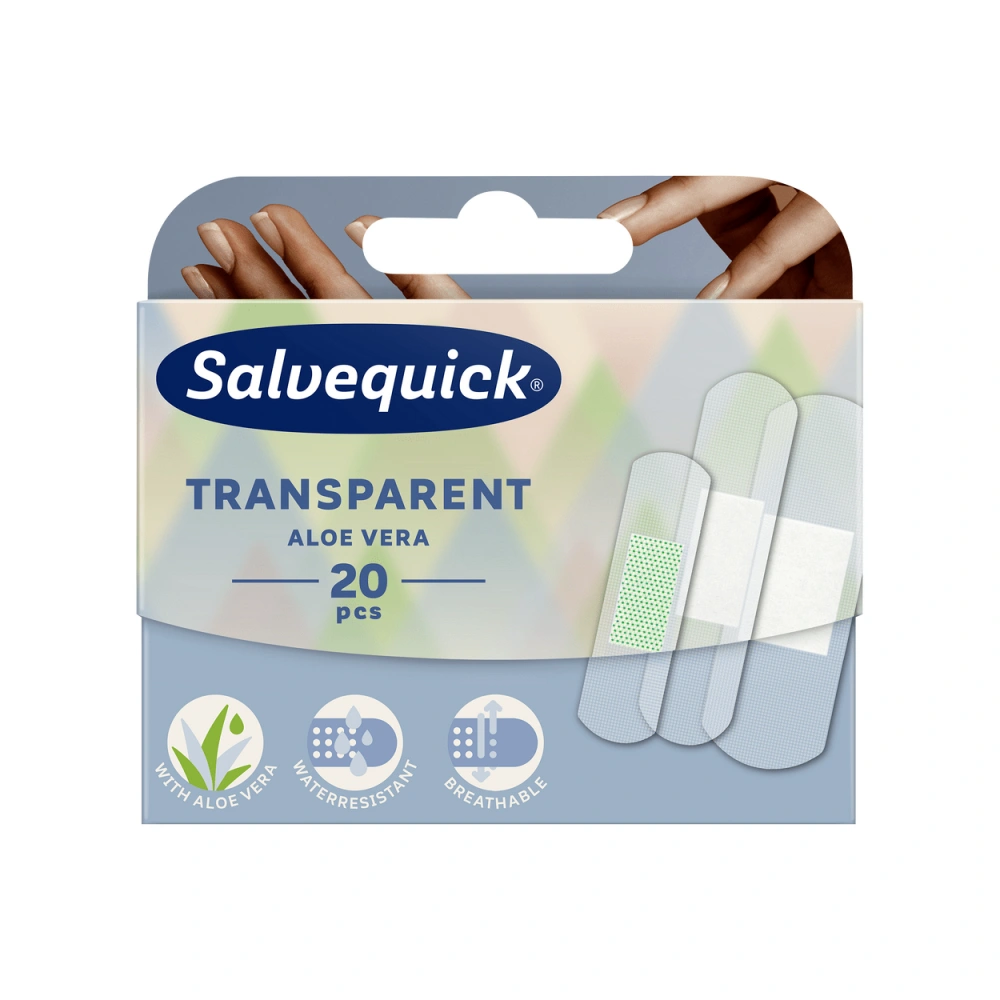 Salvequick Transparent Aloe Vera Plaster - 20 stk