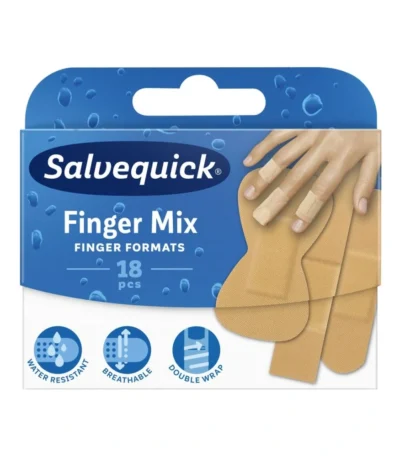Salvequick Finger Mix Plaster – 18 stk