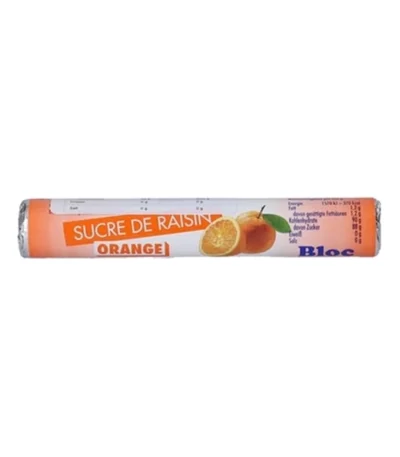 Bloc Druesukker Appelsin – 18 stk