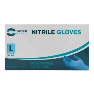 Safecare Nordic Nitril Handske Blå Str. L – 100 stk